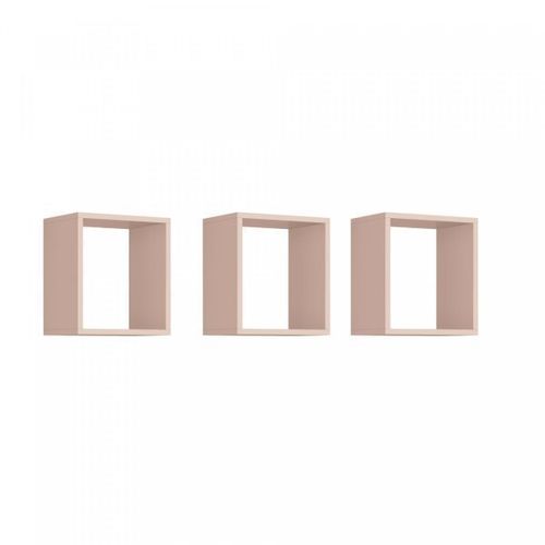 Kit 3 Nichos Juju Reller Móveis Rosa fosco