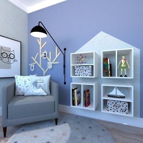 Conjunto com 4 Nichos com Prateleira Montana Bramov Móveis Branco