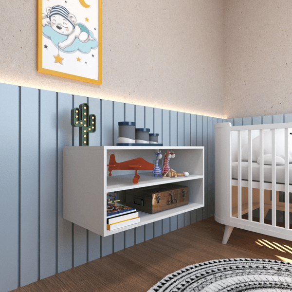 Nicho com Prateleira Quarto Infantil Branco