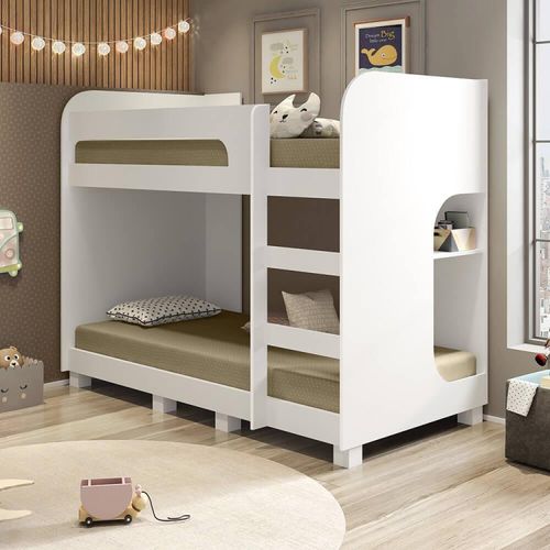Beliche Montessoriano Baby Teen's com 1 Prateleira e Kit Pés Branco