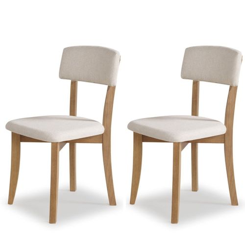 Kit 2 Cadeiras Clean com Assento e Encosto Estofado Amendoa