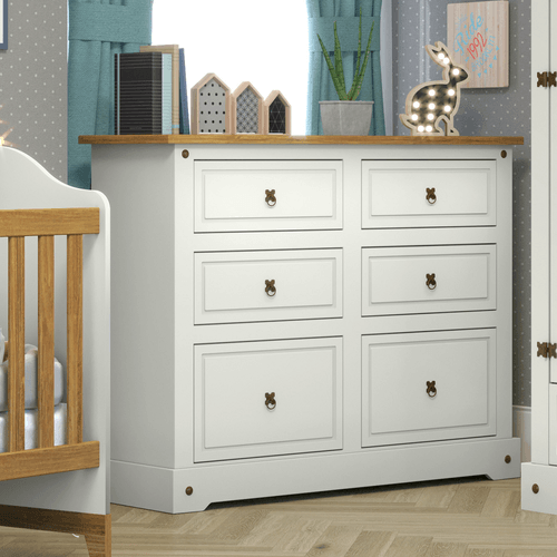 Cômoda Infantil 6 Gavetas Smile Móveis Serpil Bege