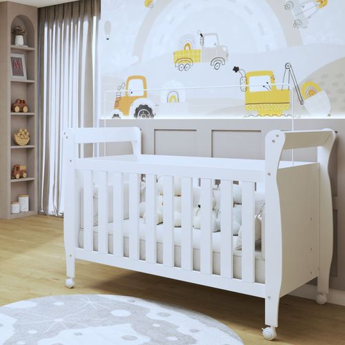 Berço Mini Cama 100% MDF Slim Branco