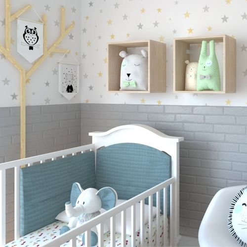 Conjunto com 2 Nichos Quarto Infantil Bramov Móveis Geneve