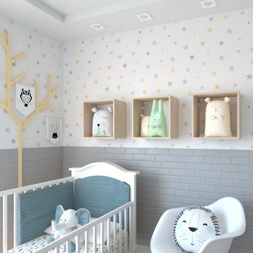 Conjunto 3 Nichos para Quarto Infantil Bramov Móveis Geneve