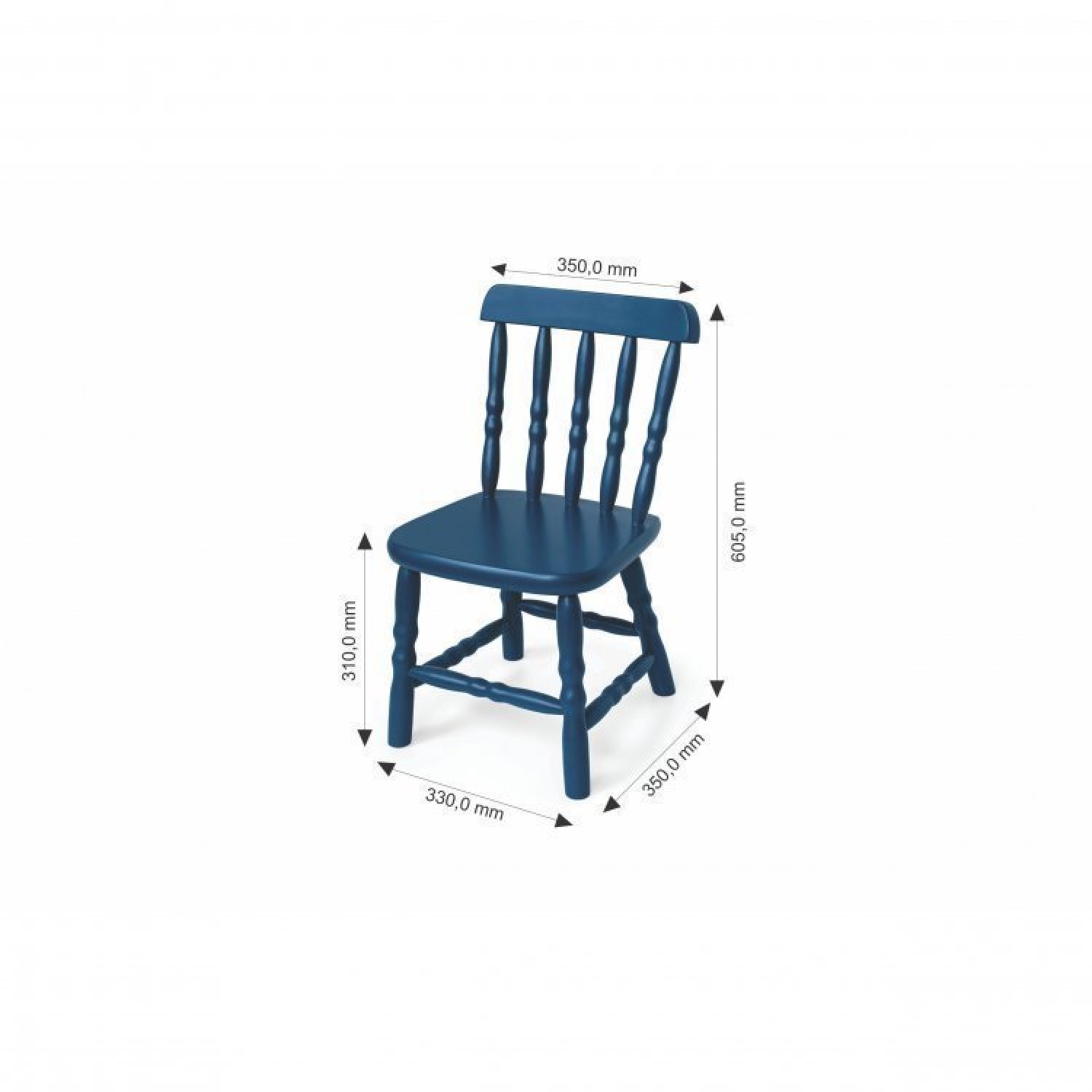 Mesa Infantil Com 2 Cadeiras Em Madeira E Mdf Lara Azul - Camicado