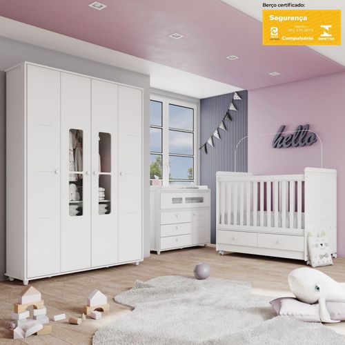 Quarto Infantil Bolinha de Sabão Espresso Móveis Branco