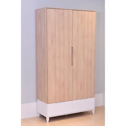 Guarda Roupa Infantil 2 Portas Accesso Móbile Branco/Carvalho Treviso