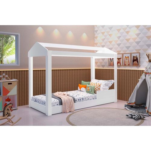 Cama Infantil Montessoriana J&A Móveis Branco
