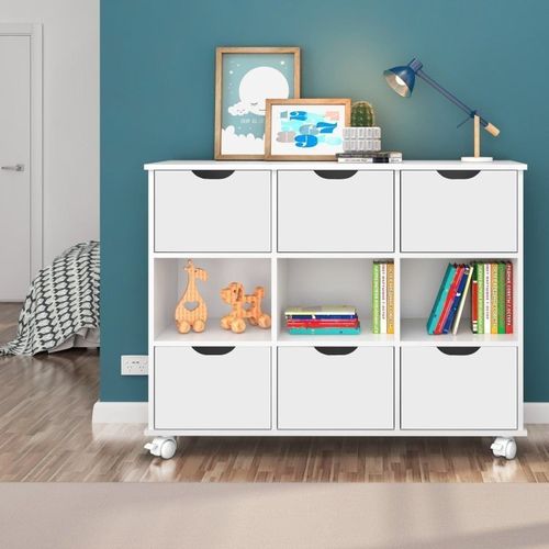 Nicho Organizador com 6 Gavetas Branco Branco