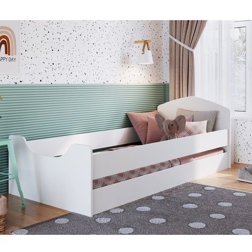 Cama Infantojuvenil com Protetores Encanto Branco Branco