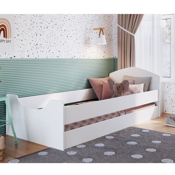 Cama Infantojuvenil Com Protetores Encanto Branco