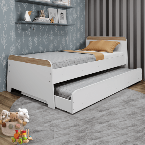 Bicama Infantil Lorenza Movelbras Branco/Aveiro