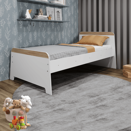 Cama Infantil Lorenza Movelbras Branco/Aveiro