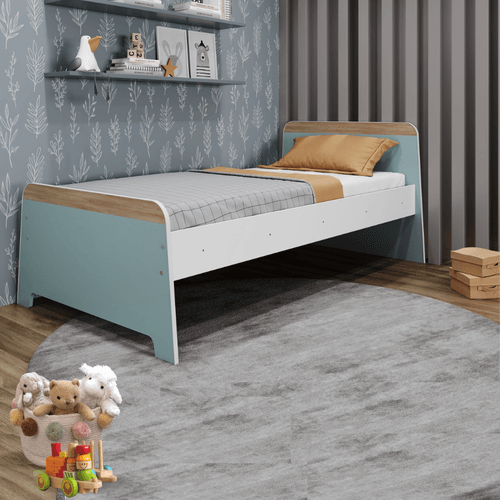 Cama Infantil Lorenza Branco/Verde Bellagio Branco/Verde Bellagio
