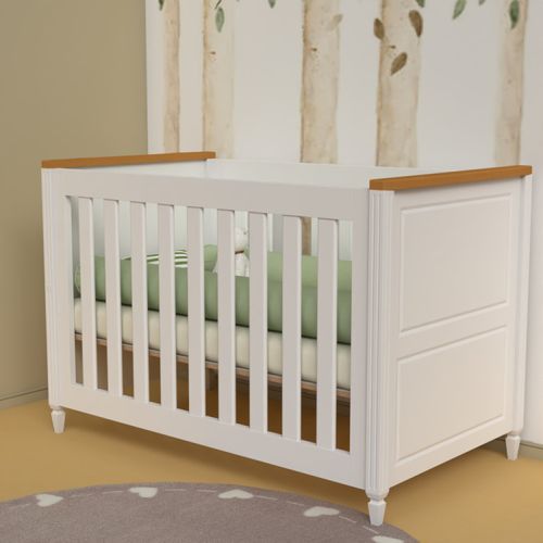 Berço Tudor Timber Branco/Mel