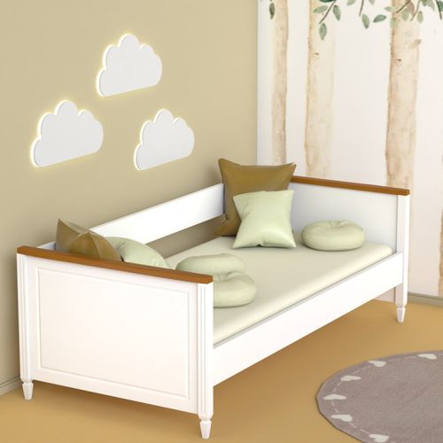Cama Sofá Infantil Tudor Branco/Mel