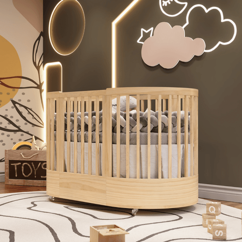 Berço 3 em 1 Redondo Wave Divicar Móveis Nature