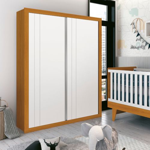 Guarda Roupa Infantil 2 Portas 3 Gavetas Prince Branco Fosco/Savana