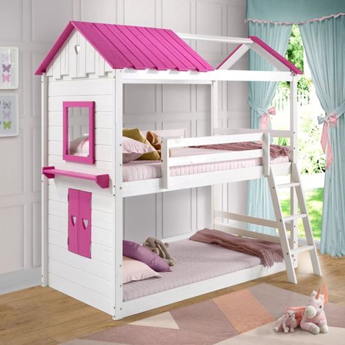 Beliche Montessoriana Casa dos Sonhos Branco/Pink