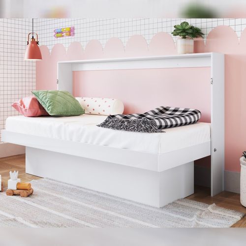 Mini Cama Articulável Horizontal com Mesa de Estudo Young Branco