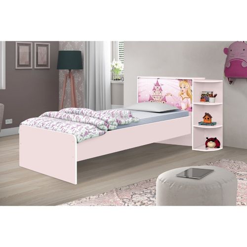 Cama Baú Infantil Liz Princesa Rosa