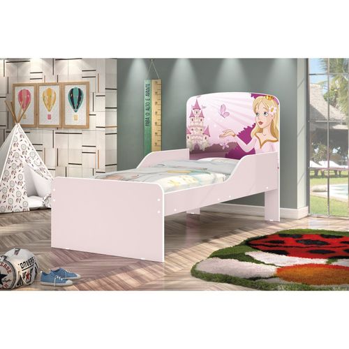 Cama Infantil Princesa Nicole Branco/Rosa