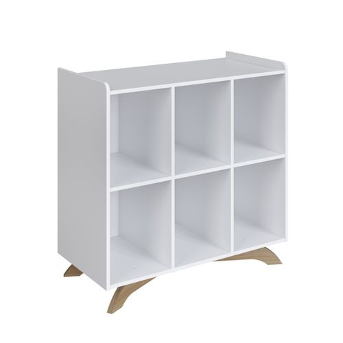 Estante Infantil 6 Nichos Affetto Branco