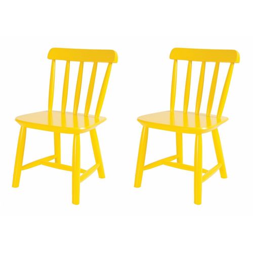 Kit 2 Cadeiras Infantis Mariah DEISS Amarelo