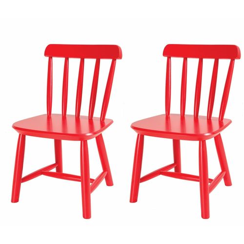 Kit 2 Cadeiras Infantis Mariah DEISS Vermelho