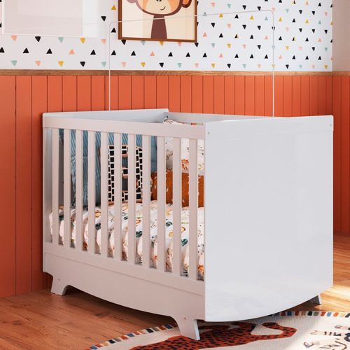 Berço Mini Cama 3 em 1 Americano 100% MDF Kakau Retrô Branco