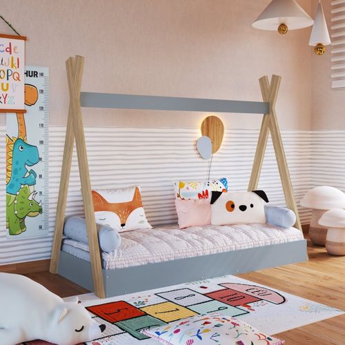 Cama Infantil Cabana com Colchão Itapuã/Azul