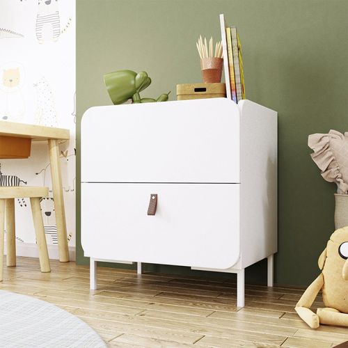Balcão Infantil 02 Gavetas Branco Branco