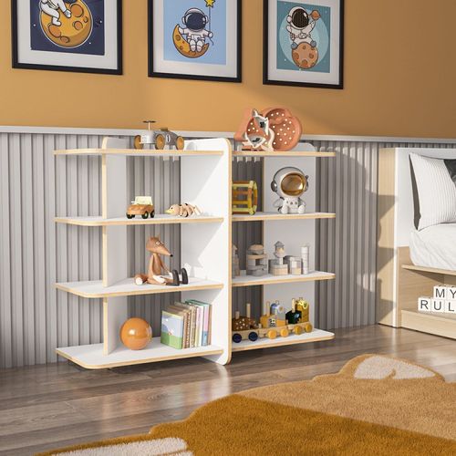 Estante Montessoriana Ravi Cantos Arredondados com Certificação Fsc® Branco