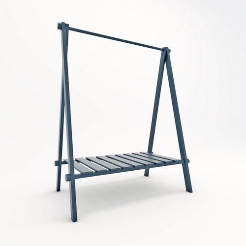 Cabideiro Arara de Roupas Infantil com Prateleira Escrita Antiga