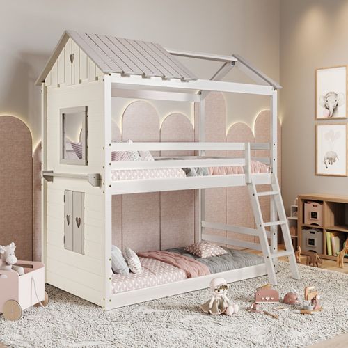 Beliche Montessoriana Casa dos Sonhos Branco/Cinza