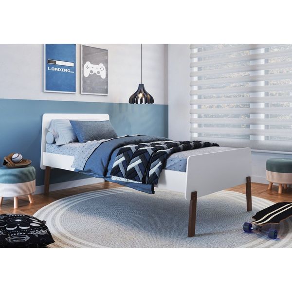 Cama Infantil/Juvenil Solteiro Léo Branco
