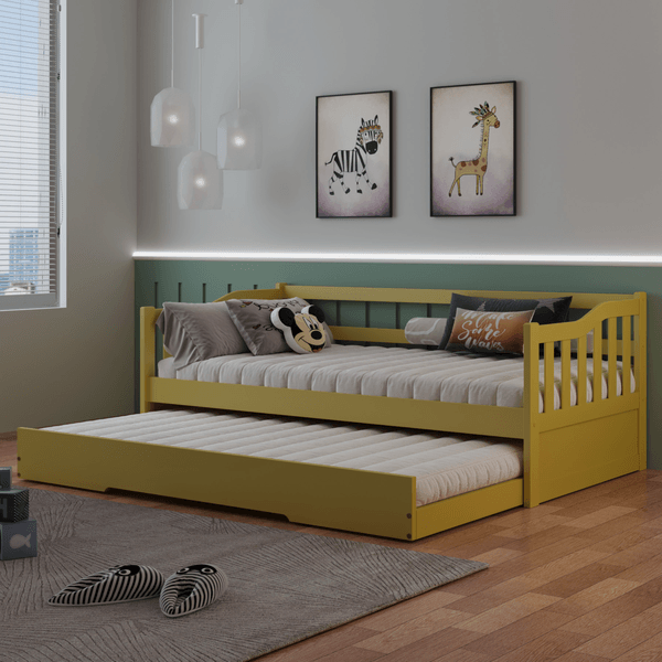 Bicama Infantil em Madeira Maciça/MDF American Amarelo
