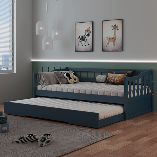 Bicama Infantil em Madeira Maciça/MDF American Azul Azul