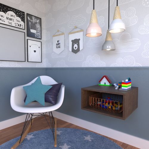 Nicho para Quarto Infantil 40cm MDP Ameixa Negra