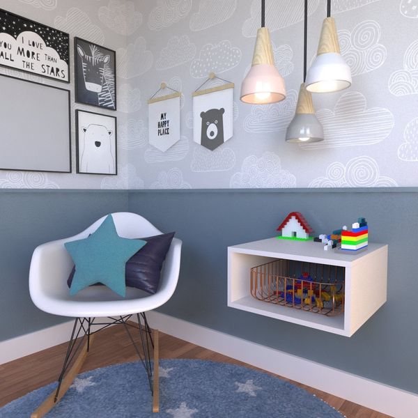 Nicho para Quarto Infantil 40cm MDP Branco