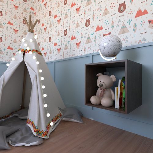 Nicho para Quarto Infantil 40x40cm Ameixa Negra
