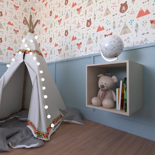 Nicho para Quarto Infantil Quadrado 40cm Geneve