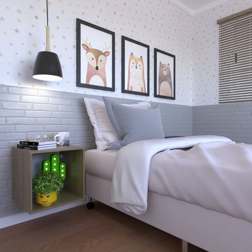 Nicho para Quarto Infantil 40cm Carvalho Mel