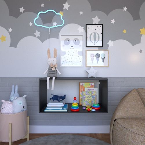 Nicho para Quarto Infantil 80cm MDP Preto