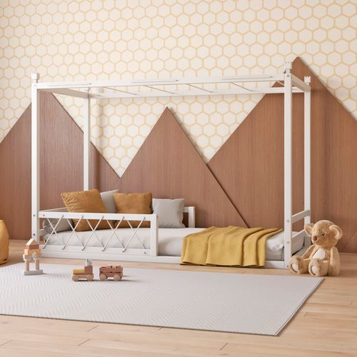 Cama Infantil Fortaleza Branco Acetinado