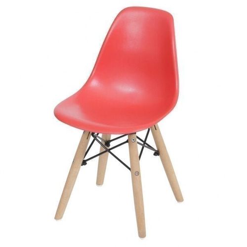 Cadeira Infantil Base Madeira Or Design Vermelho