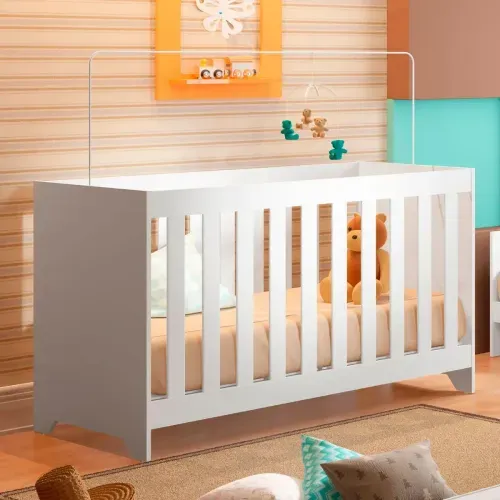 Berço Mini Cama 3 em 1 BBI-51 Ditália Móveis Branco