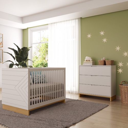 Cômoda para Quarto Infantil 3 Gavetas Cubo Branco