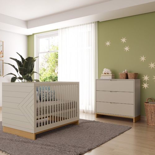 Cômoda para Quarto Infantil 3 Gavetas Cubo Areia